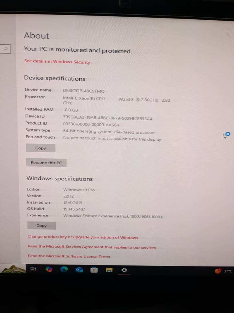 03246600174 Desktop pc Office/Work 10GB Ram 500GB HHD + keyboard/Mouse 2