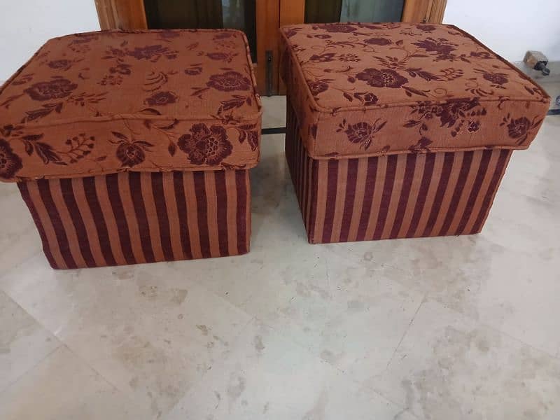 2 stools  that can be used for multiple purposes 4