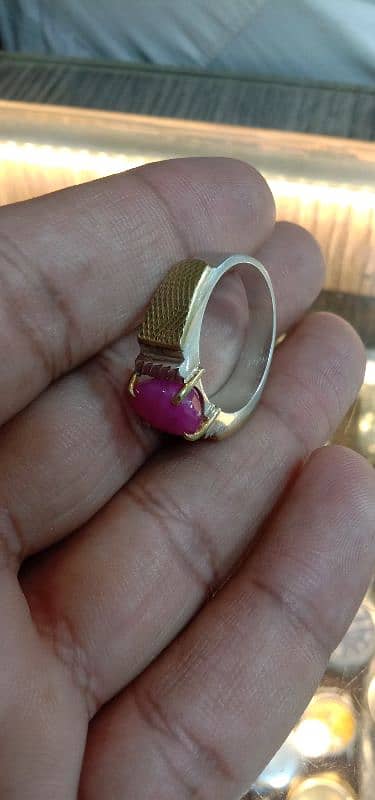 Kabuli Yaqoot Ring Pink Ruby Afghani 1