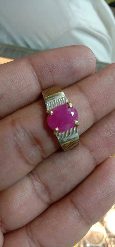 Kabuli Yaqoot Ring Pink Ruby Afghani 4