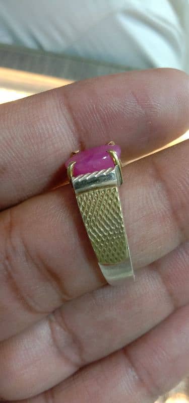 Kabuli Yaqoot Ring Pink Ruby Afghani 7
