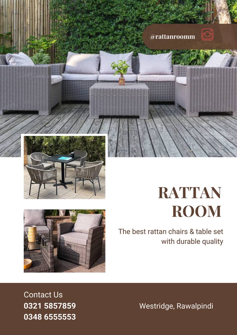 Rattan Sofa Set and Chairs 0