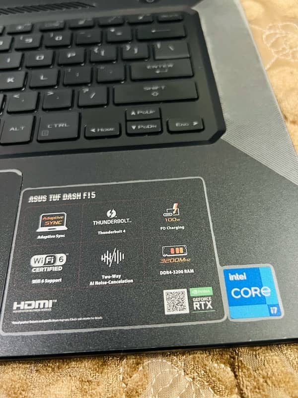 Asus Tuf Dash F15 4.5 with Box 10/10 condition 2