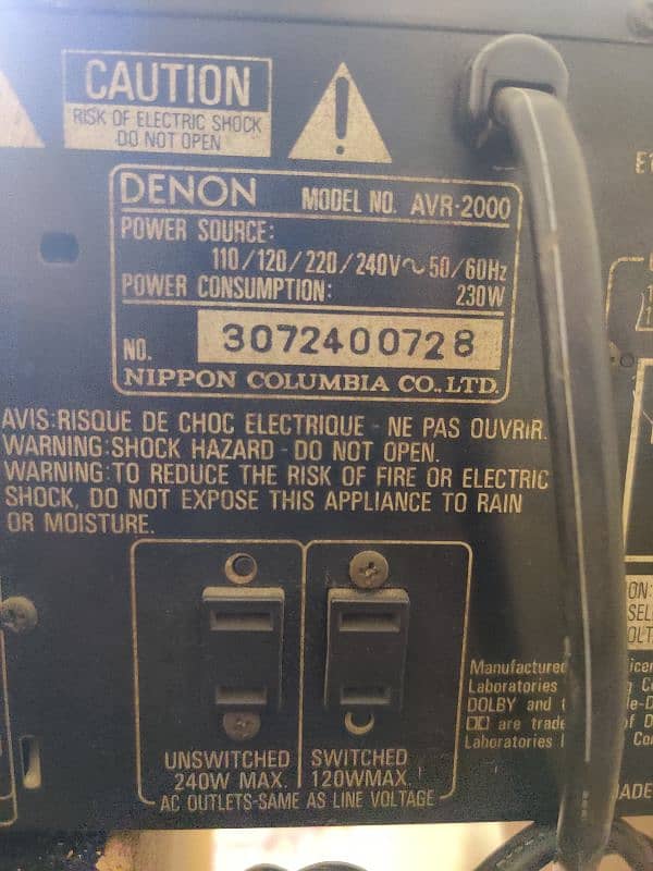 Denon amplifier avr-2000 2