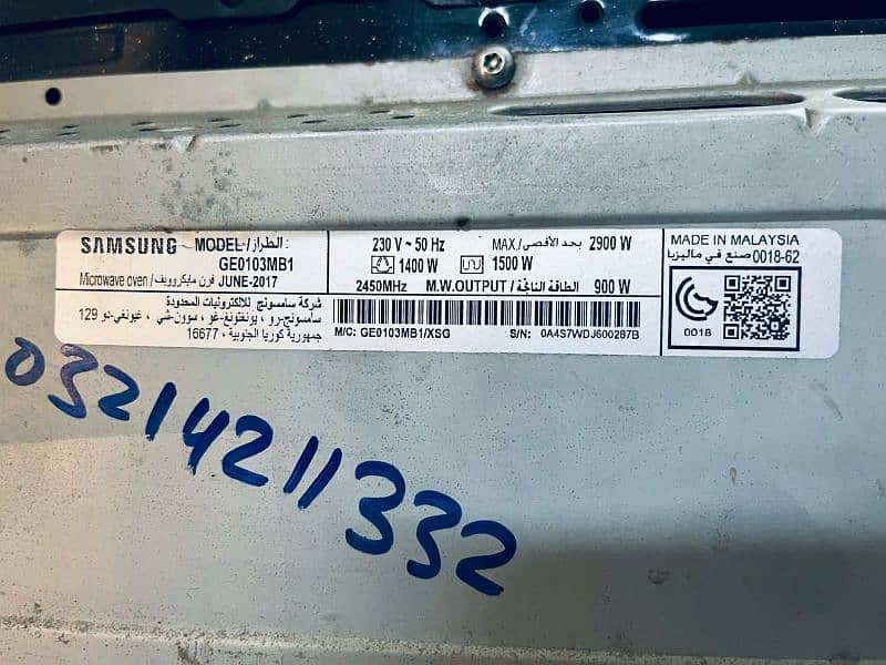 samsung microwave 1 year used without Box 6