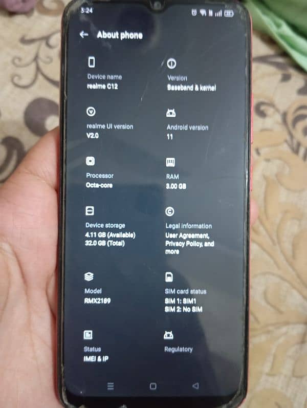 Realme C12 used 3 64 red color 4