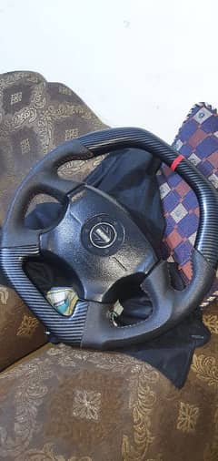 momo carbon fiber D-shape steering wheel