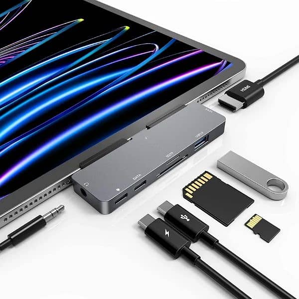 iPad Pro USB C Hub, 7-in-1 Adapter 0