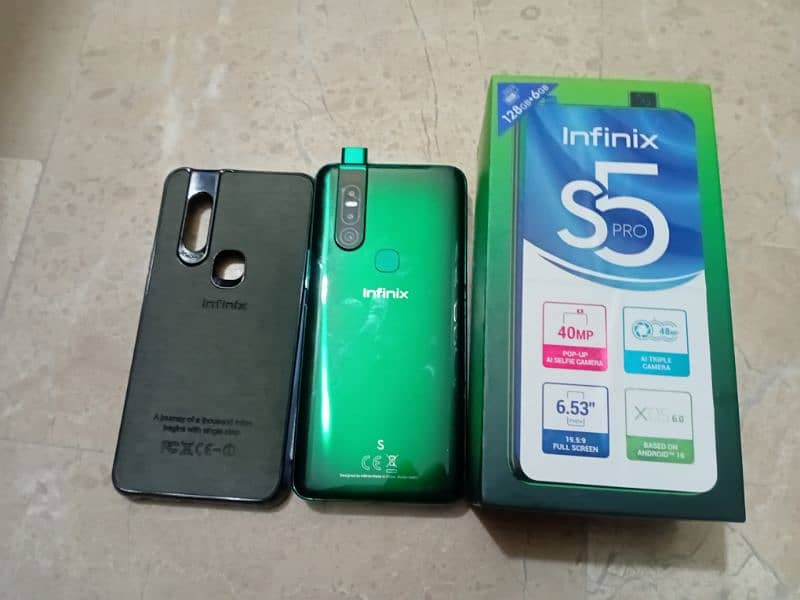 INFINIX S5 PRO WHIT BOX AND COVER 0