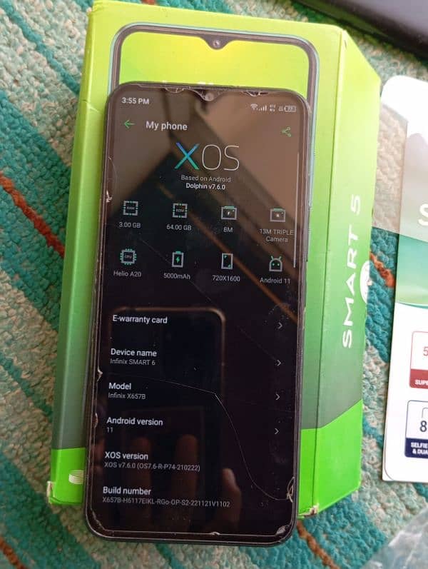 infinix smart 5. one year lady hand used 10