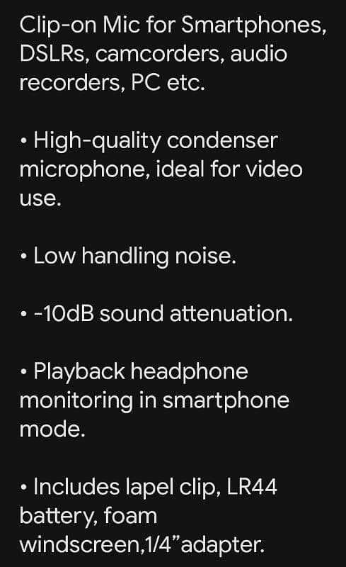 BOYA -M1 Omni Directional Lavalier Microphone 6