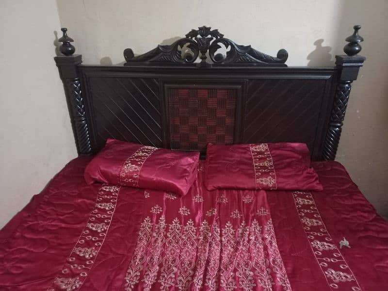 king size bed & cupboard for sale 0