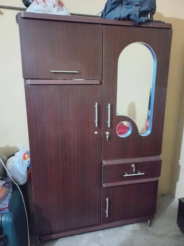 king size bed & cupboard for sale 1