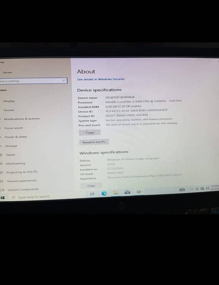 HP Core i3 8th Gen | 8GB RAM | 500GB HDD | HP LCD | Full Setup 2