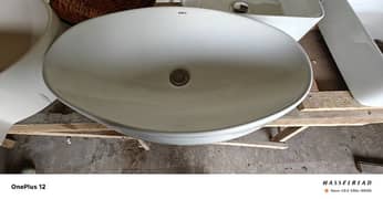 8 pieces high quality. imported basins. for sale.