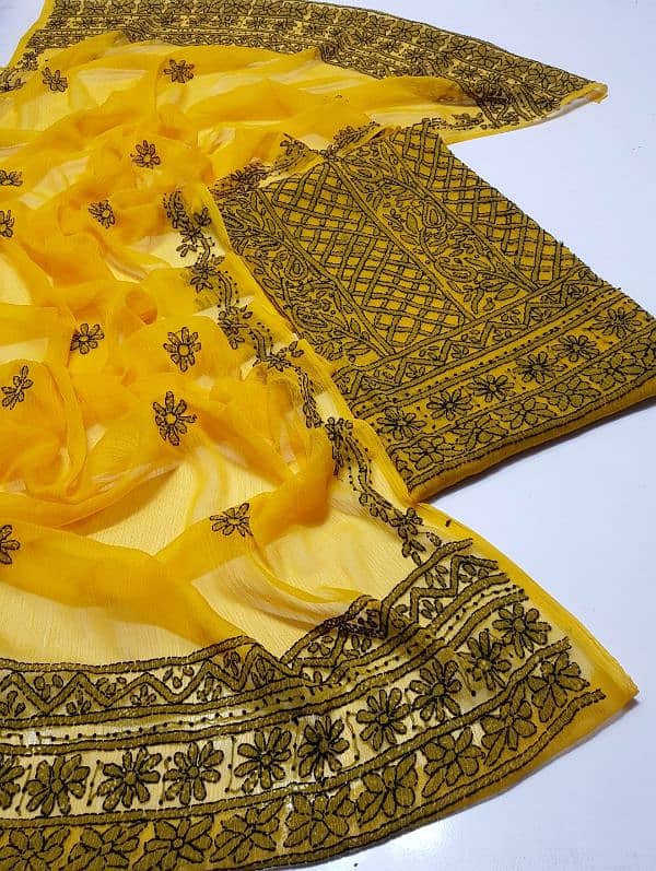 new arrival chicken Kari shirt and dupatta 0