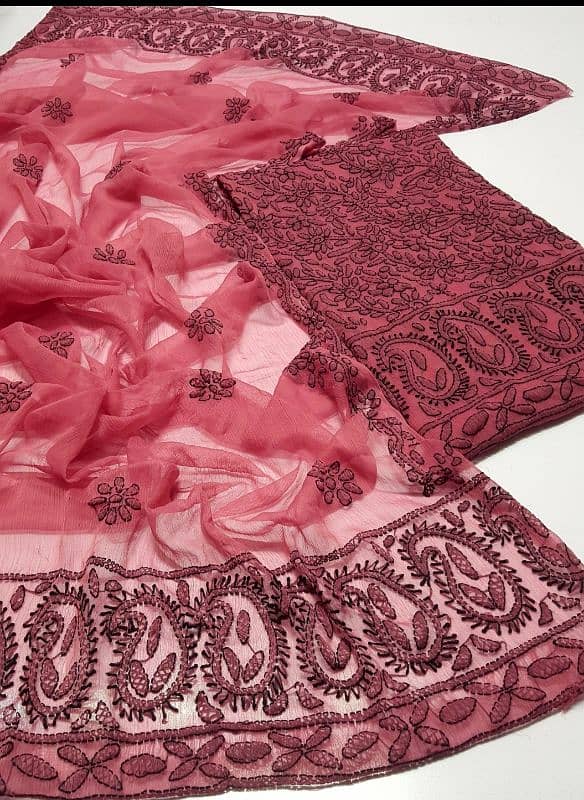 new arrival chicken Kari shirt and dupatta 1