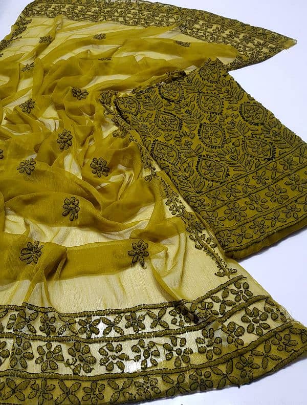 new arrival chicken Kari shirt and dupatta 2