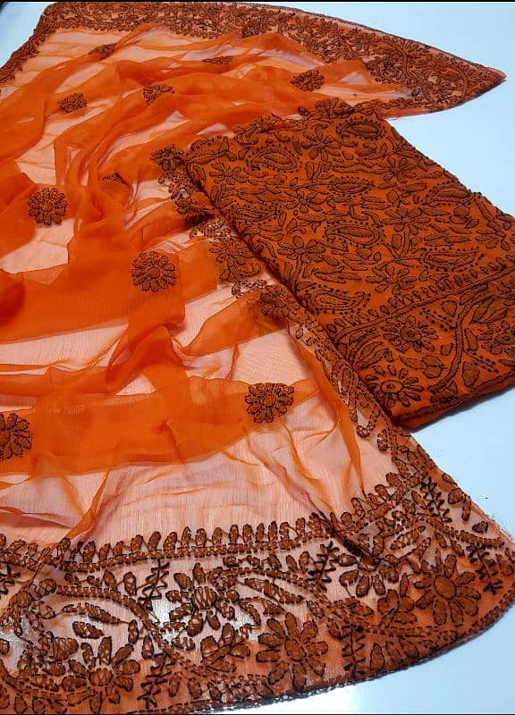 new arrival chicken Kari shirt and dupatta 7