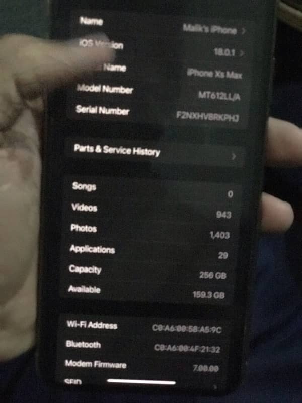 iphone xs max 256 5