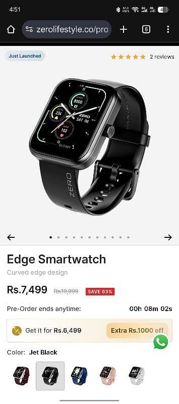 full new ha just 6 days use. . Zerolifestyle edge smartwatch 0