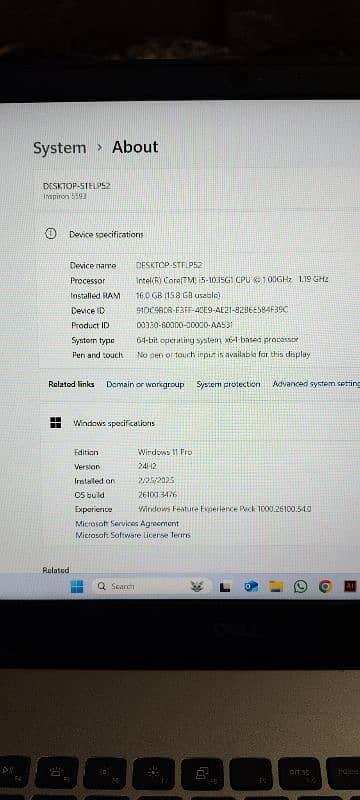 Dell Inspiron 5593, Core i5, Generation 10th 14