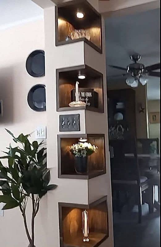 wallpaper/pvc panel,wooden & vinyl floor/led rack/ceiling,blind/grass 14
