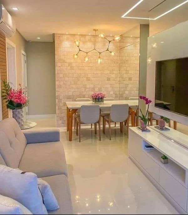 wallpaper/pvc panel,wooden & vinyl floor/led rack/ceiling,blind/grass 15