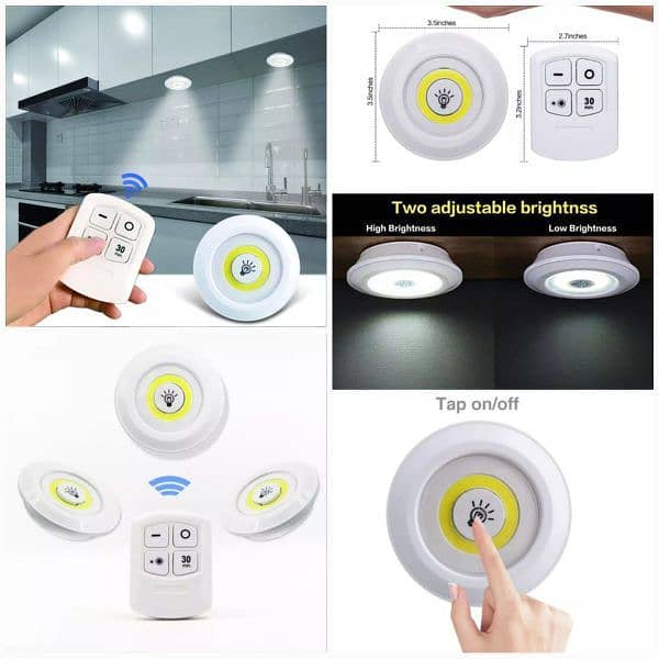 Remote Control LED Lights - Pack Of 3 0