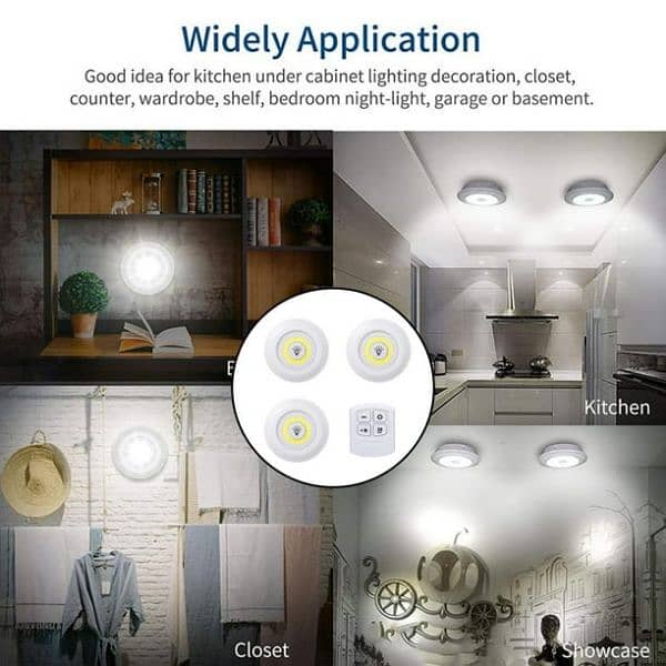 Remote Control LED Lights - Pack Of 3 2
