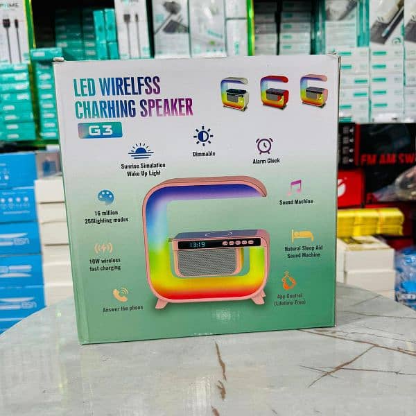 Led Wireless speaker+Wireless charging for Mobile 0