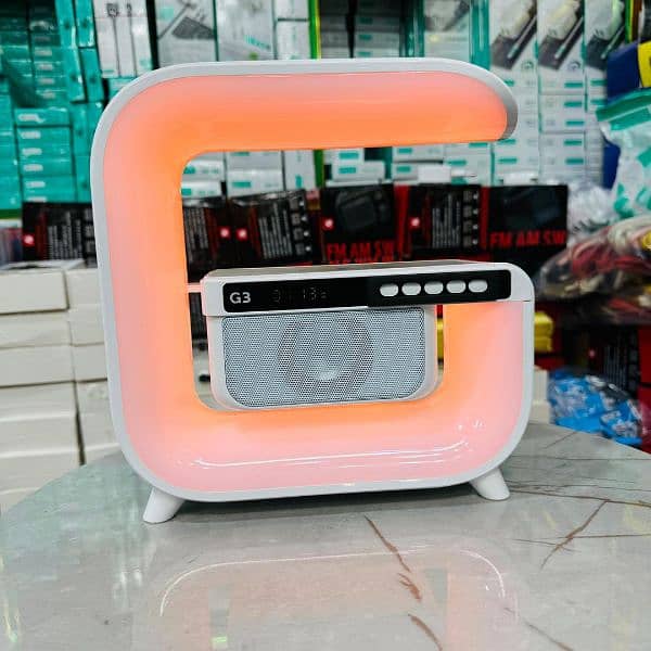 Led Wireless speaker+Wireless charging for Mobile 4