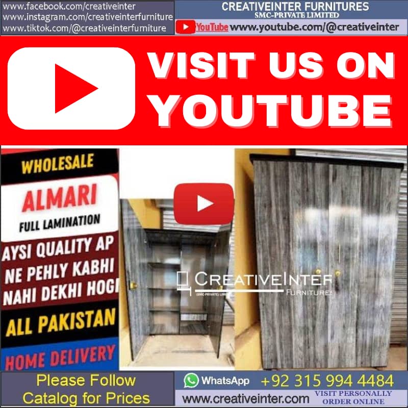 Cupboard Almari Wardrobe set single Dressing Iron Stand mirror 1