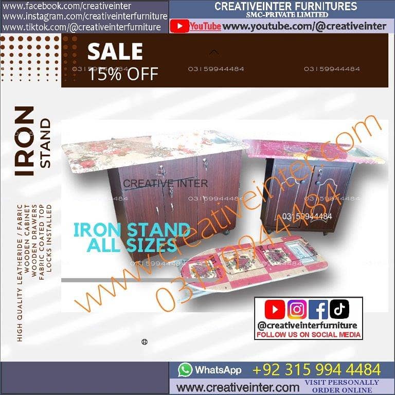 Iron Stand Dressing Cupboard Almari istri press wardrobe iron cloth 1