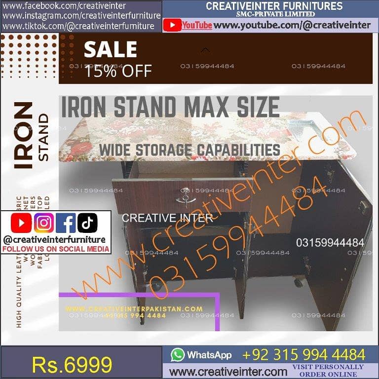 Iron Stand Dressing Cupboard Almari istri press wardrobe iron cloth 6