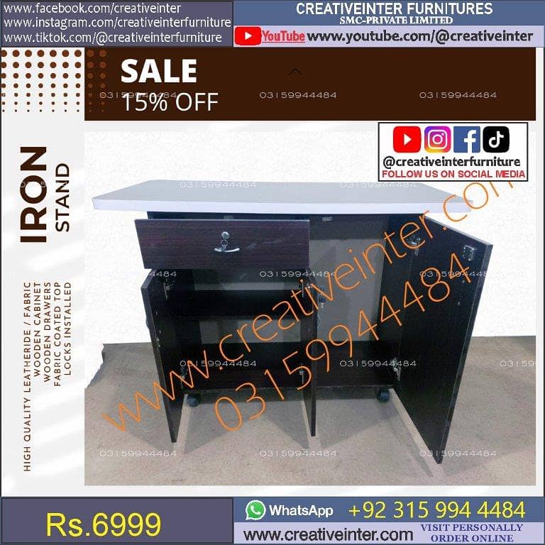 Iron Stand Dressing Cupboard Almari istri press wardrobe iron cloth 11