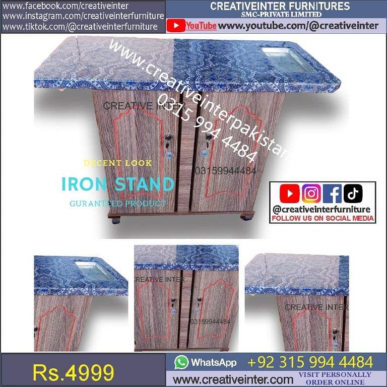 Iron Stand Dressing Cupboard Almari istri press wardrobe iron cloth 16