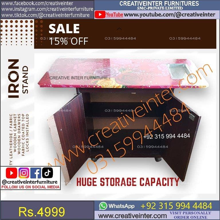 Iron Stand Dressing Cupboard Almari istri press wardrobe iron cloth 18