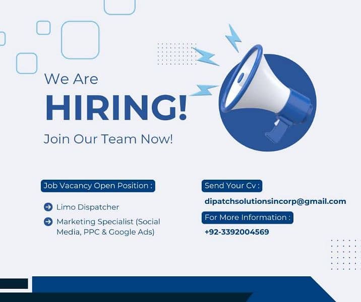 Hiring: Limo Dispatcher – Onsite, Lahore (Night Shift) 0