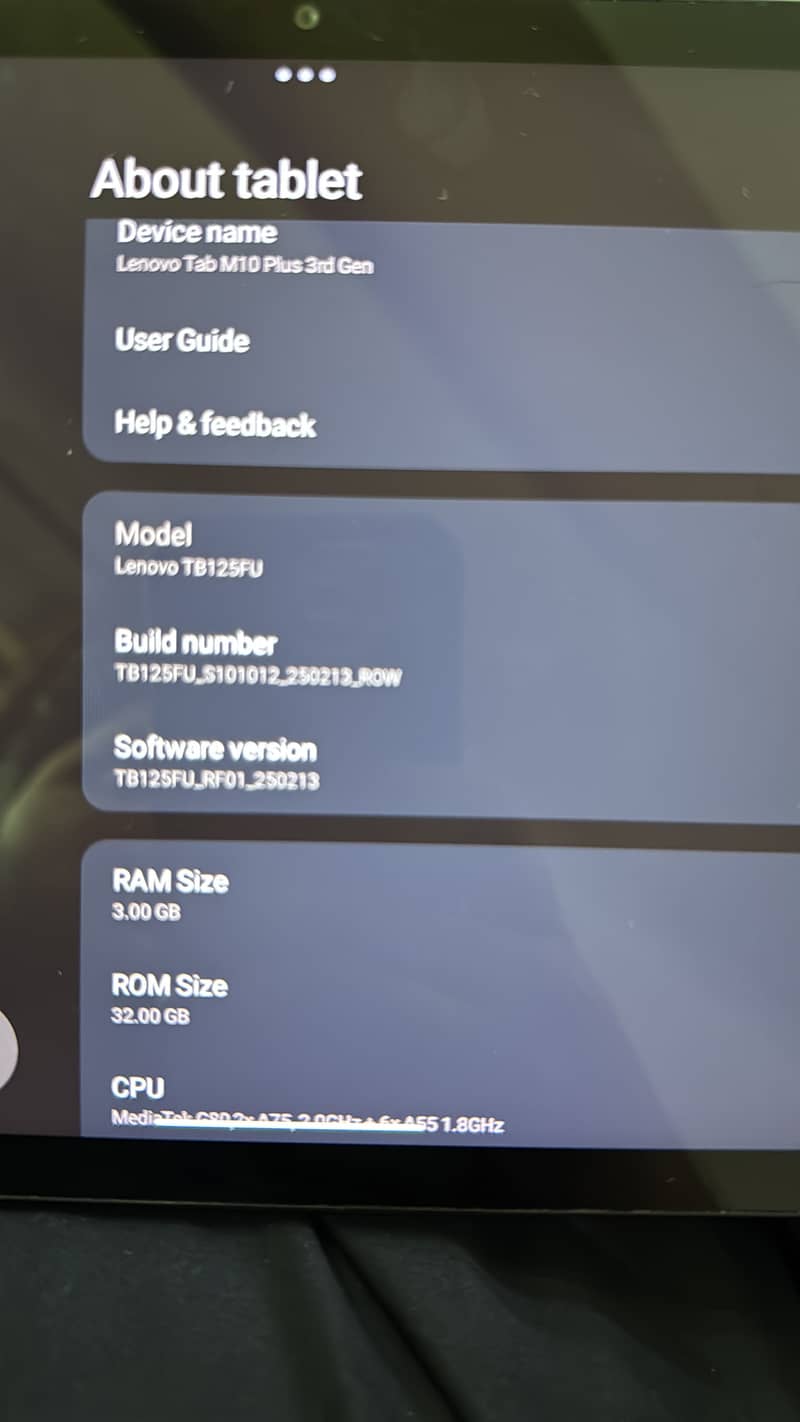 Lenovo Tab M10 Plus 3rd Gen 3