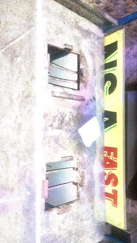 fast food counter with 2 stove Place available for sale 12