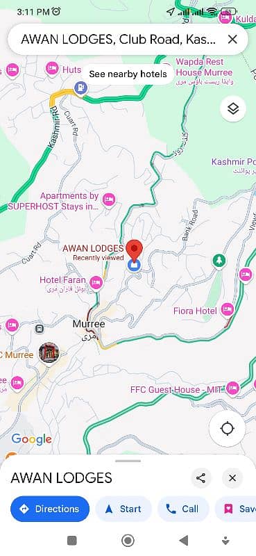 GPO Murree hotel 14 rooms attached bath furnished gas water supply 3