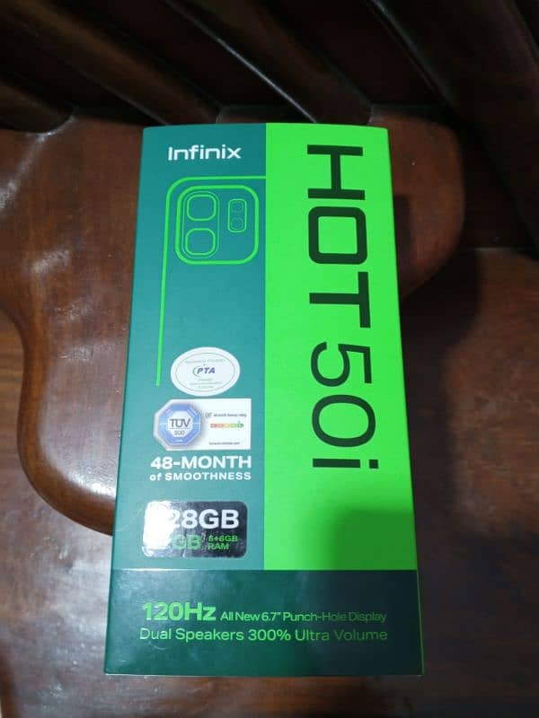 Infinix Hot 50i 11 month warranty 6+6gb ram 128gb memory. 1