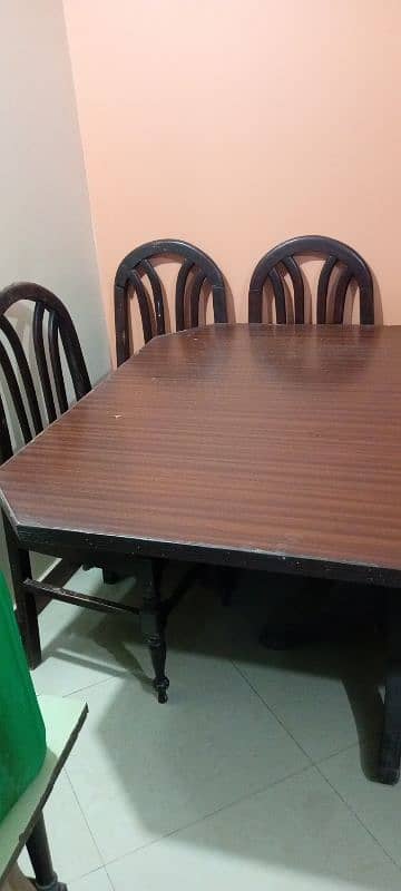 big dinning with 6 chairs ok condition and low price 1
