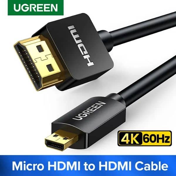 Micro HDMI to HDMI 3 meter Long 4k/60Hz Brand New 100% Original 1