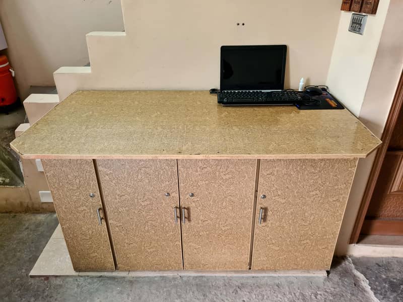 Wooden Table Office Computer Study Table Istari Iron Stand Counter 10
