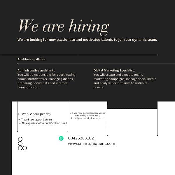 part time job available, Online Earning,home work 1
