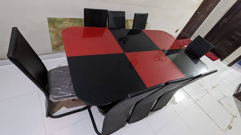 Dinning table and chairs 6x3.5 2