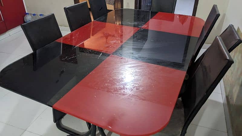 Dinning table and chairs 6x3.5 10