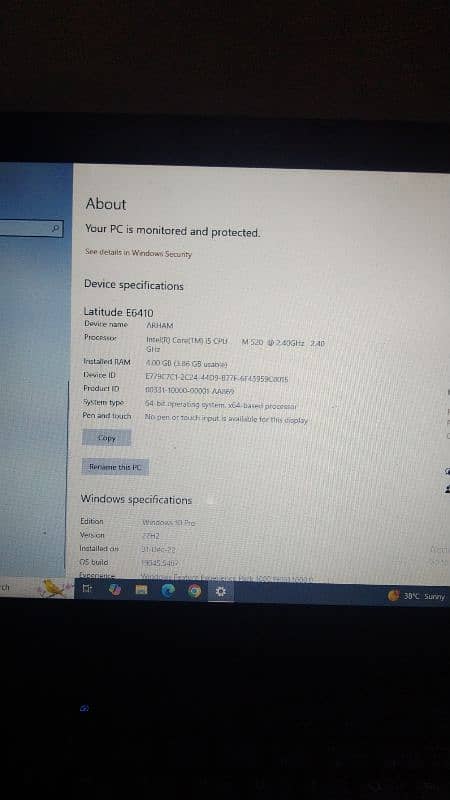 laptop Latitude 3